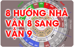 Phong thuỷ nhà vận 8 sang vận 9